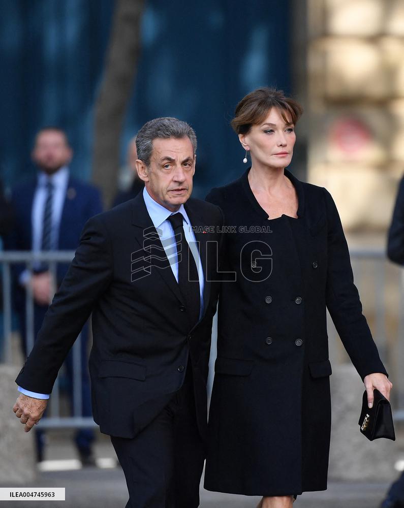 Jacques Chirac's Funeral Service At St Sulpice Church - Paris