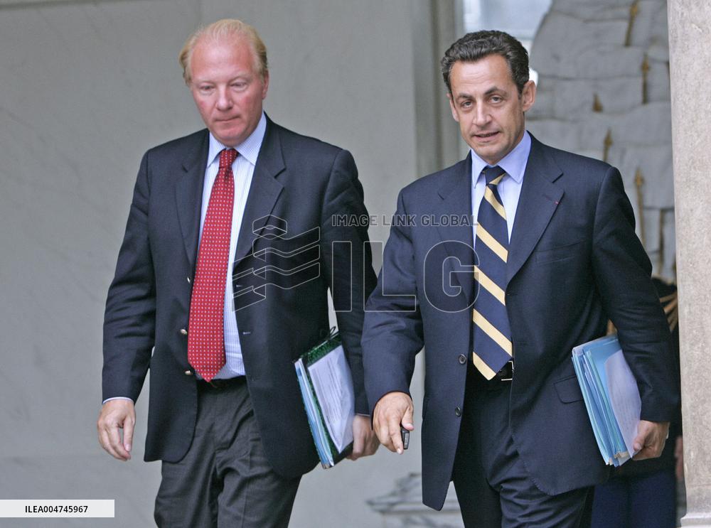 Council Minister at the Elysee Palace, in Paris