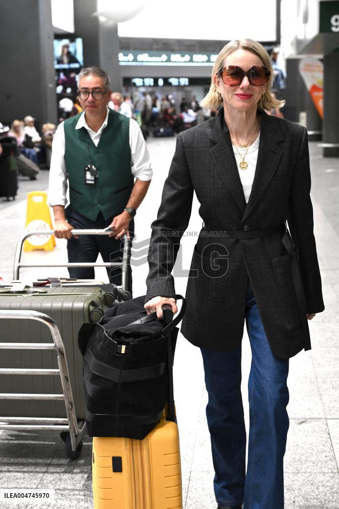 Naomi Watts Arrives At Malpensa Airport - Italy