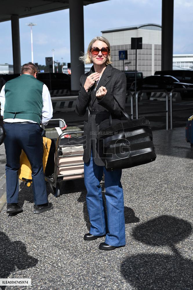 Naomi Watts Arrives At Malpensa Airport - Italy