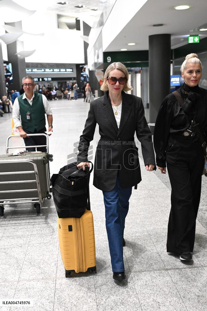 Naomi Watts Arrives At Malpensa Airport - Italy