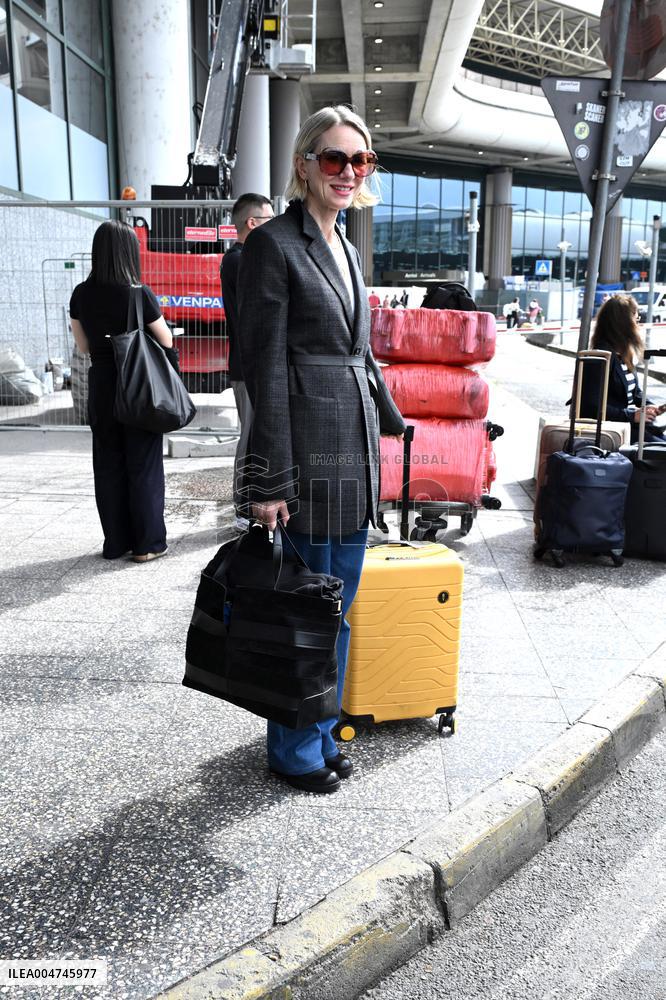 Naomi Watts Arrives At Malpensa Airport - Italy