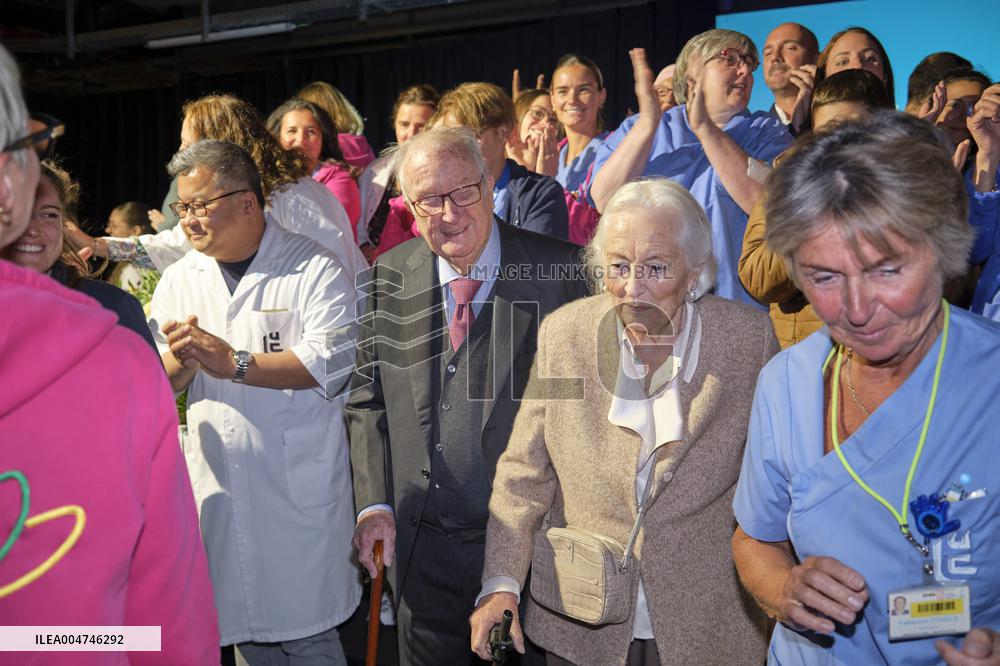 King Albert And Queen Paola Inaugurate New Oncology And Hematology Department At St. Luke's Clinic - Brussels