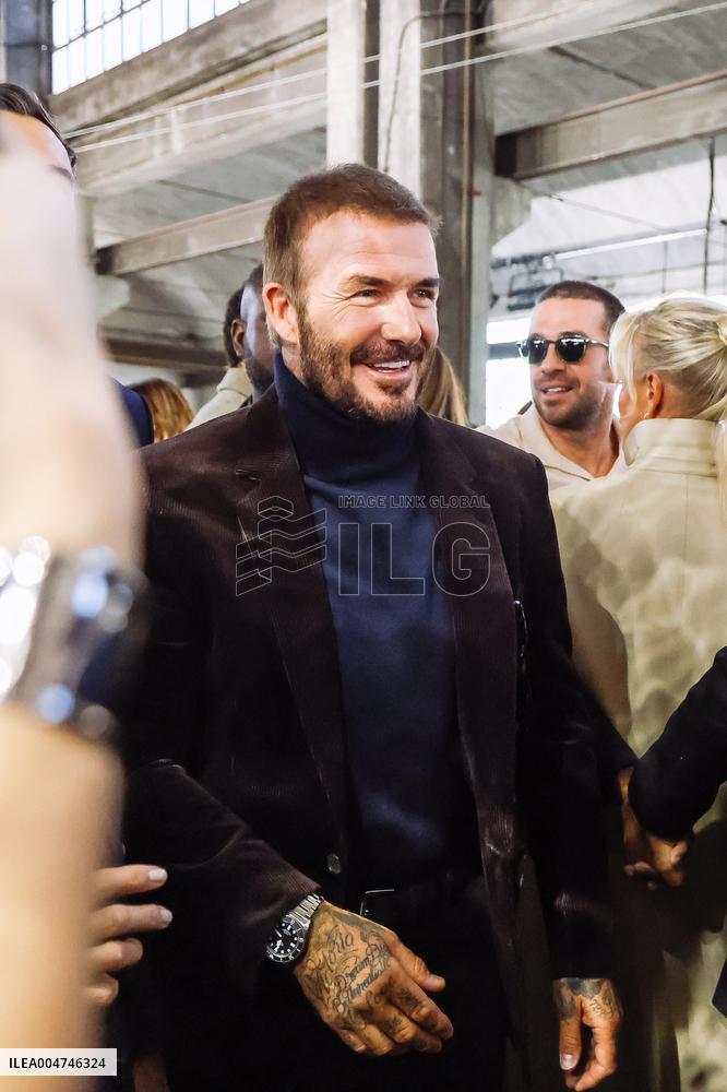 MFW - David Beckham At Boss
