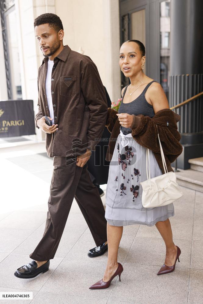 MFW Vips spotted in front Hotel MP