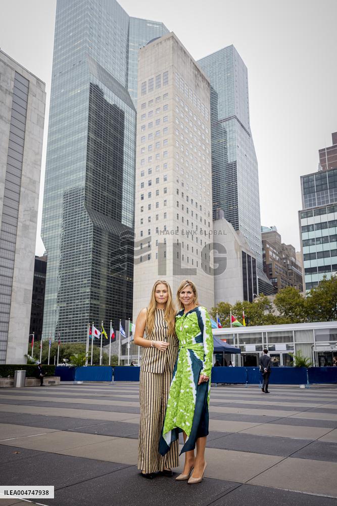Princess Amalia With Queen Maxima On A Trip For The UN - NYC