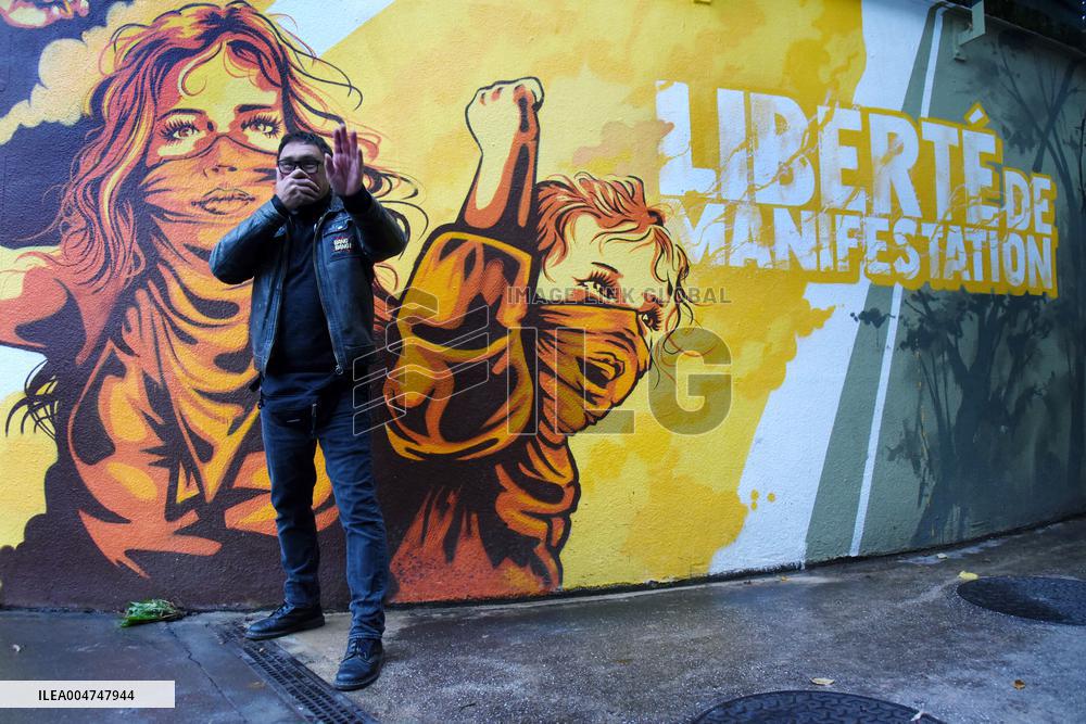 Inauguration Of The Human Rights Wall - Paris