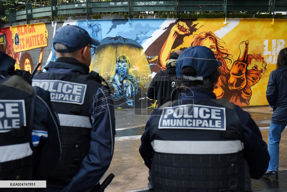 Inauguration Of The Human Rights Wall - Paris