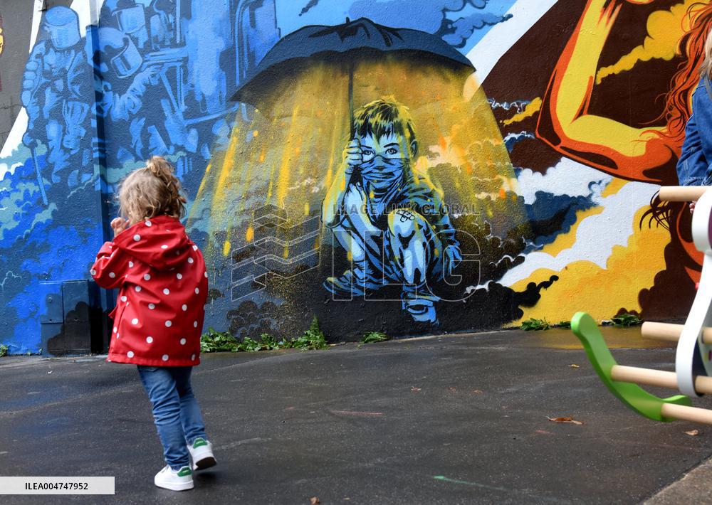 Inauguration Of The Human Rights Wall - Paris