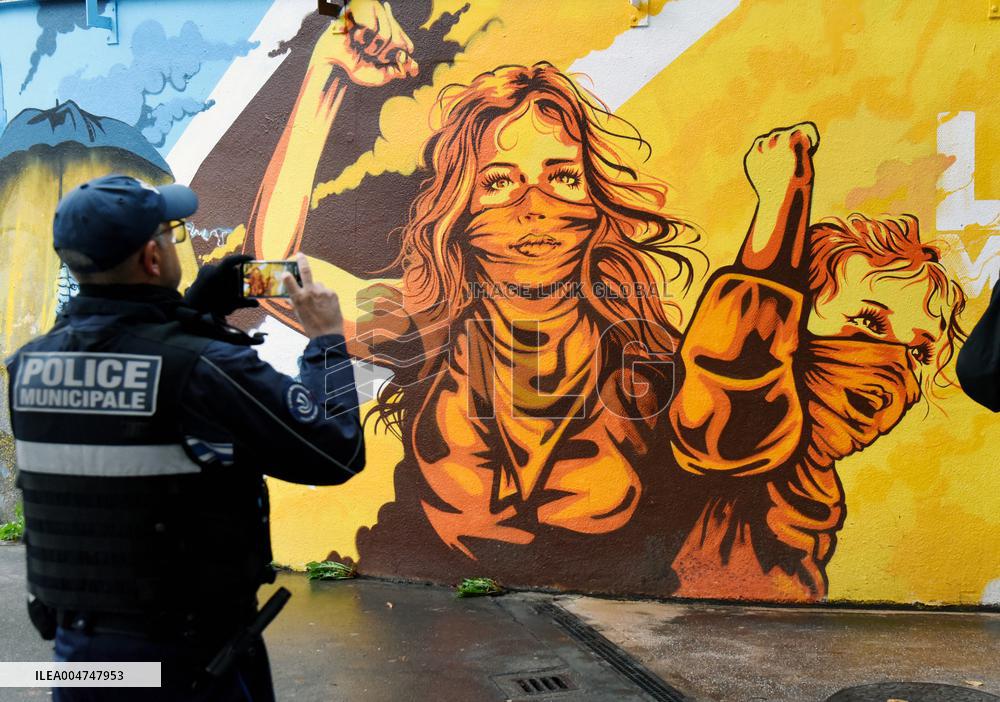 Inauguration Of The Human Rights Wall - Paris