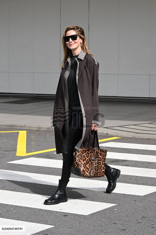 MFW - Michelle Monaghan Arrives at The Airport