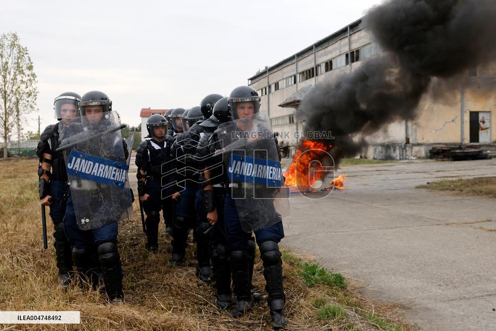 Riot Police Drill - Bucharest