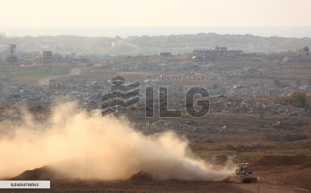 Smoke Rises From Israeli Airstrikes - Gaza