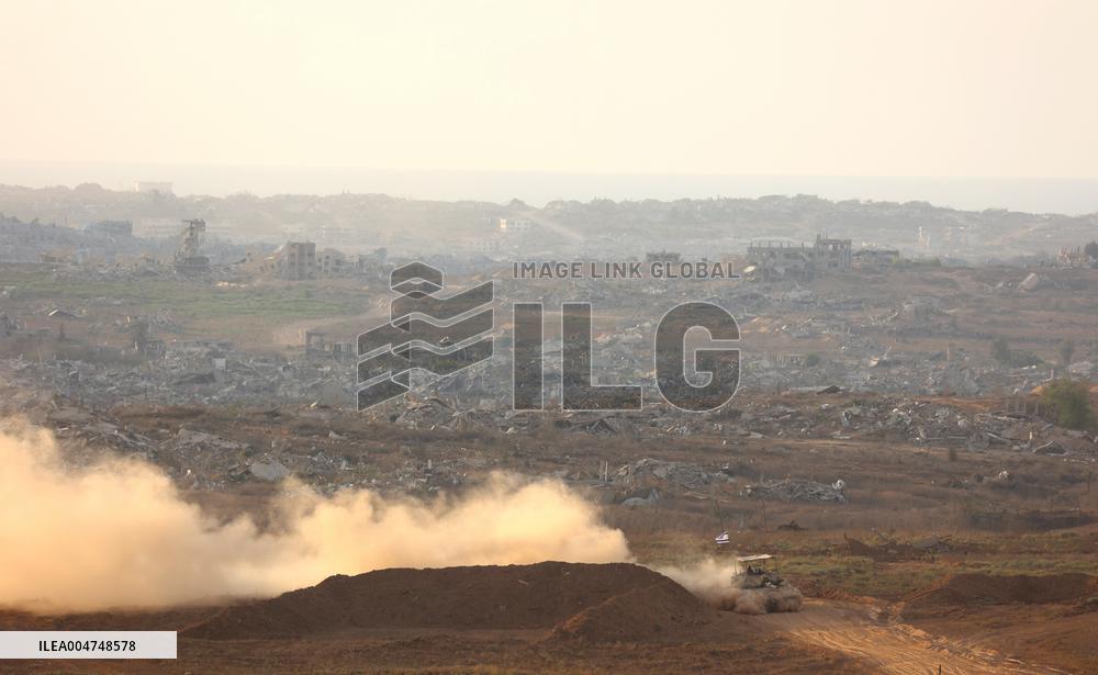 Smoke Rises From Israeli Airstrikes - Gaza