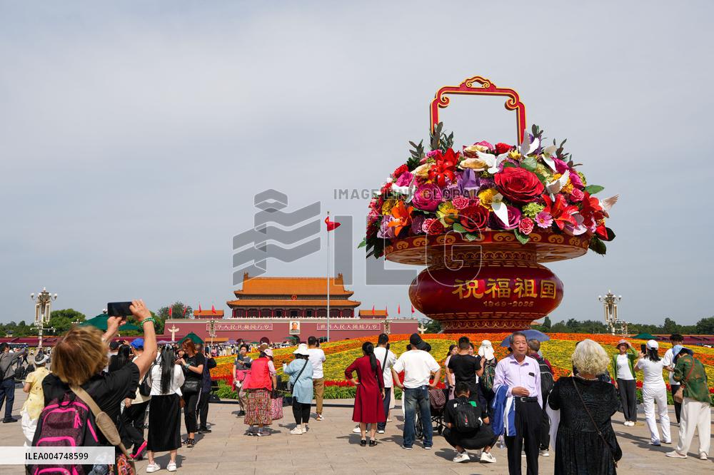 Flower Basket Installation At Tian'anmen Square - China