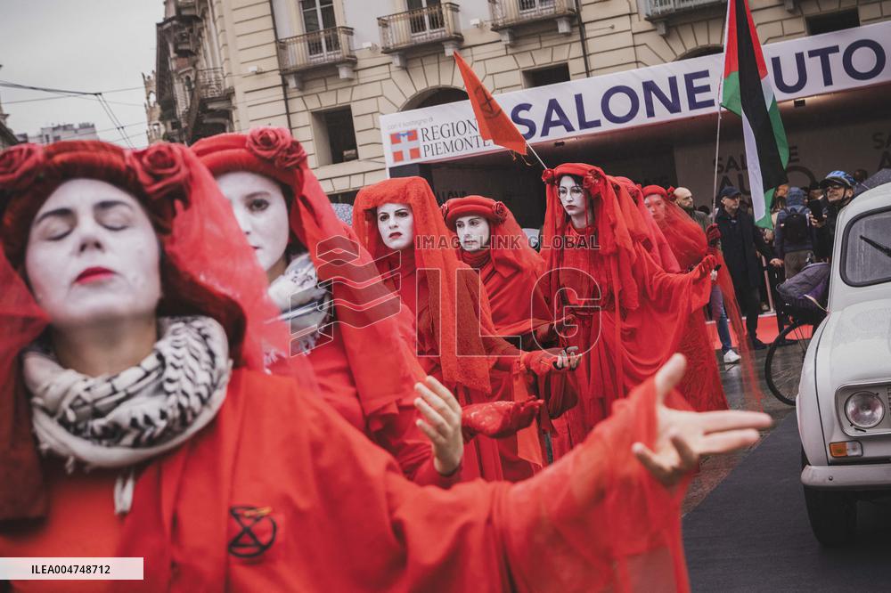 Extinction Rebellion Protest at Motor Show - Turin