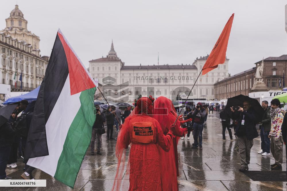Extinction Rebellion Protest at Motor Show - Turin
