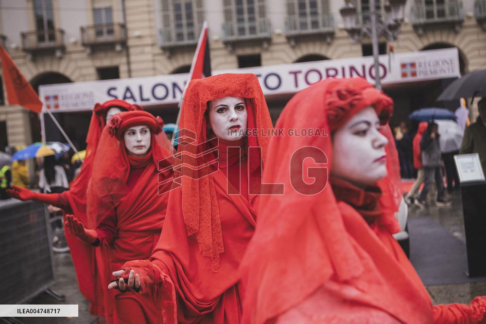 Extinction Rebellion Protest at Motor Show - Turin