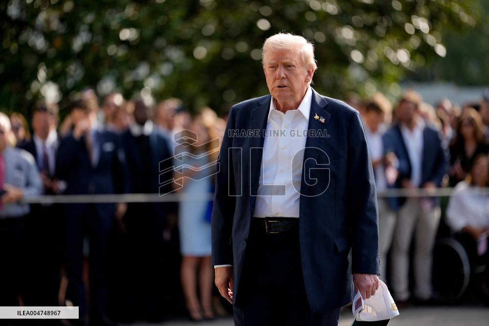 Donald Trump and granddaughter Kai leaves White House - Washington