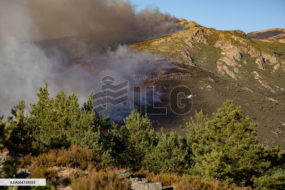 Fire in the Pico del Lobo area - Spain