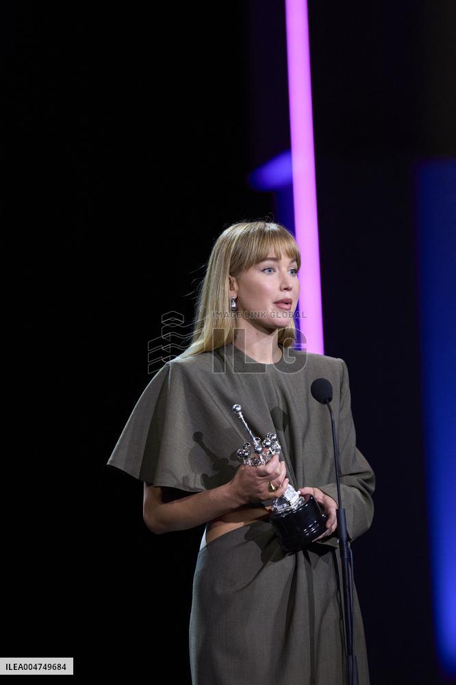 San Sebastian - Jennifer Lawrence Receives Donostia Award