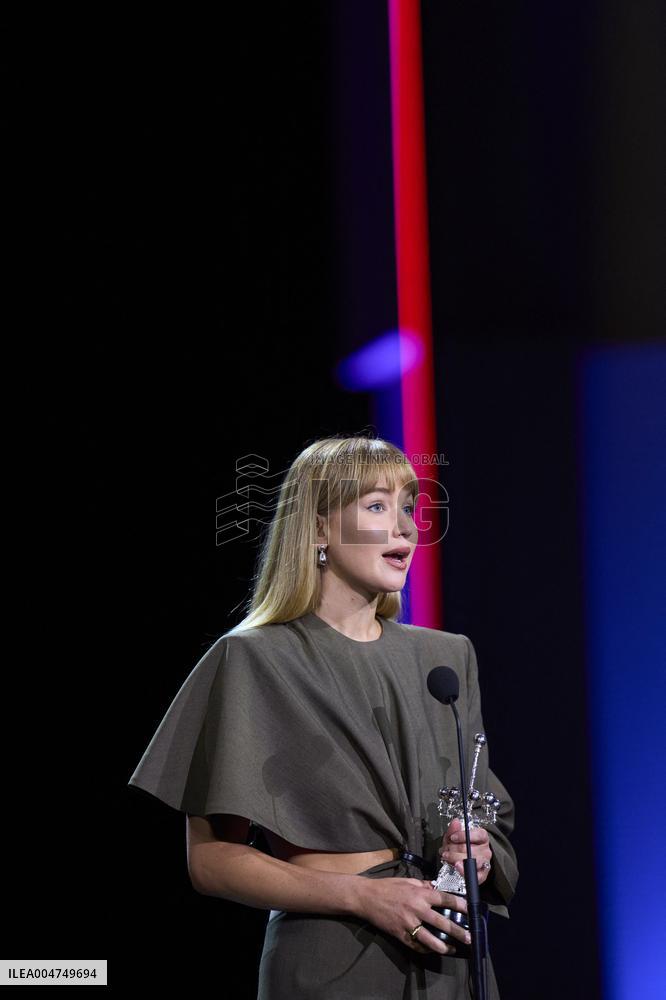 San Sebastian - Jennifer Lawrence Receives Donostia Award