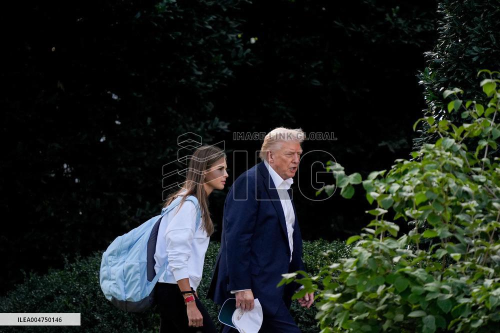 Donald Trump With Granddaughter Kai Trump - DC