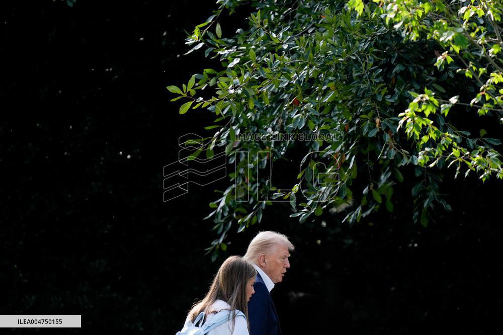 Donald Trump With Granddaughter Kai Trump - DC