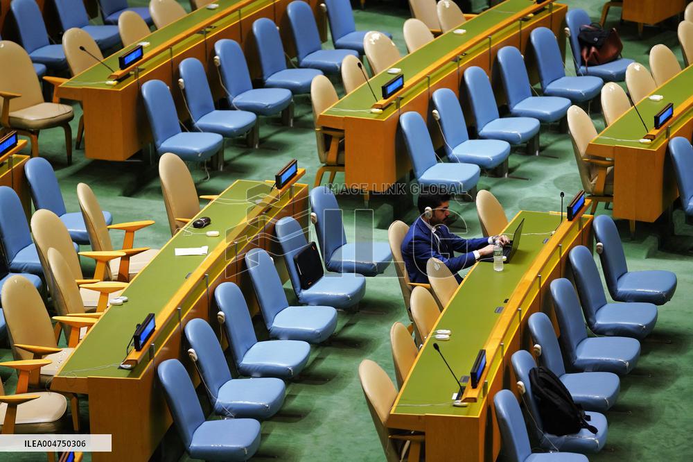 UNGA - Benjamin Netanyahu Delivers A Speech - NY -