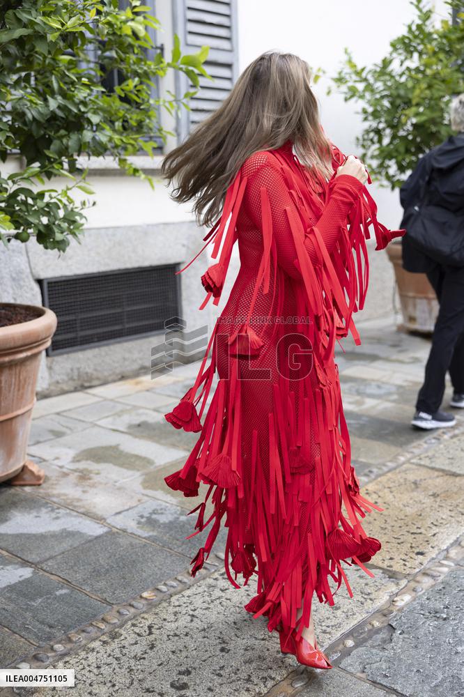 MFW Ferragamo Arrivals MP