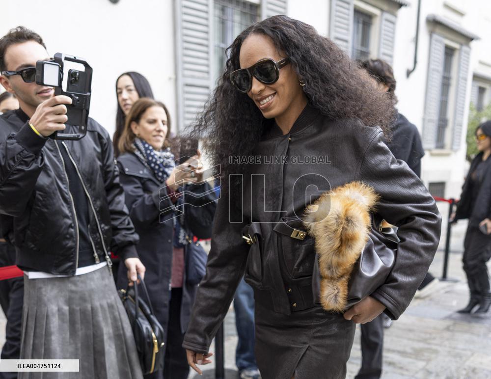 MFW Ferragamo Arrivals MP