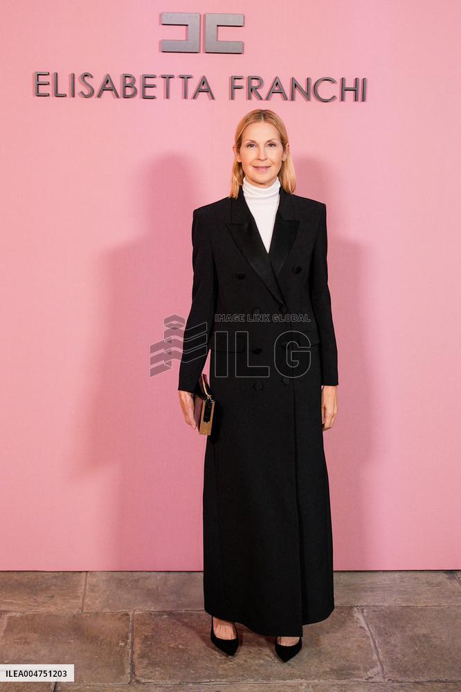 MFW - Guests At Elisabetta Franchi Fashion Show