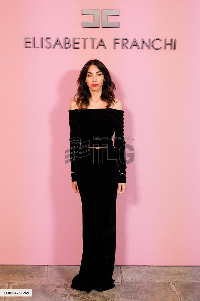 MFW - Guests At Elisabetta Franchi Fashion Show