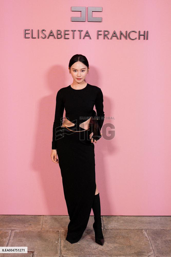 MFW - Guests At Elisabetta Franchi Fashion Show