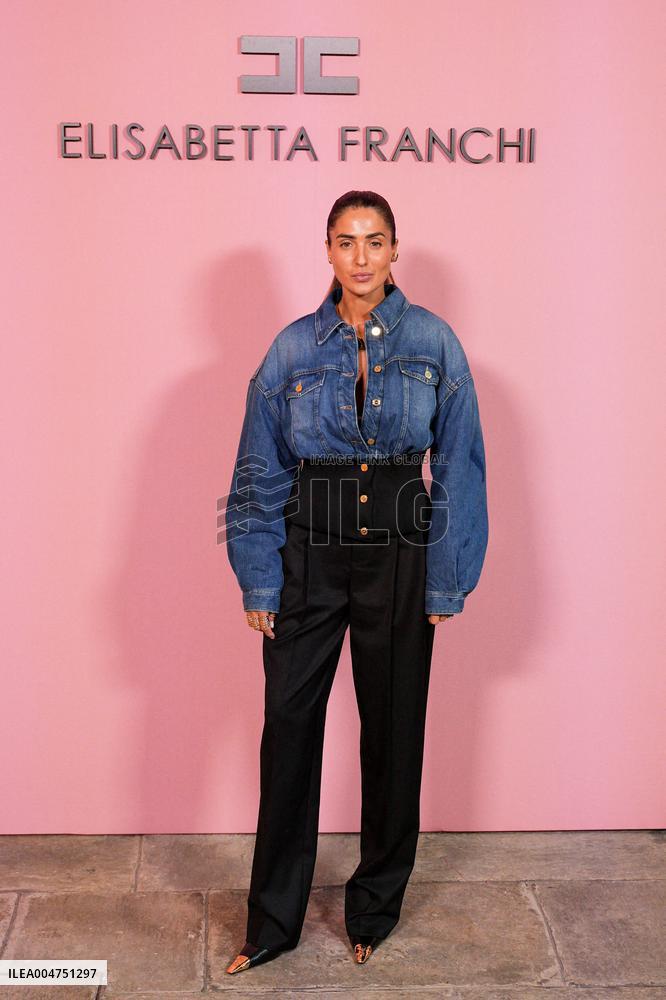 MFW - Guests At Elisabetta Franchi Fashion Show