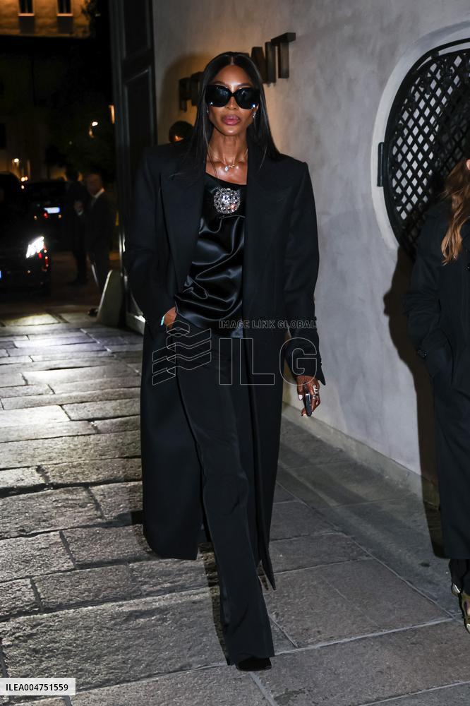 MFW - Naomi Campbell Arrives At EE72 Magazine Launch Party
