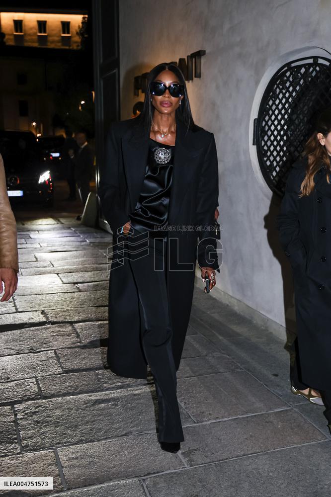 MFW - Naomi Campbell Arrives At EE72 Magazine Launch Party