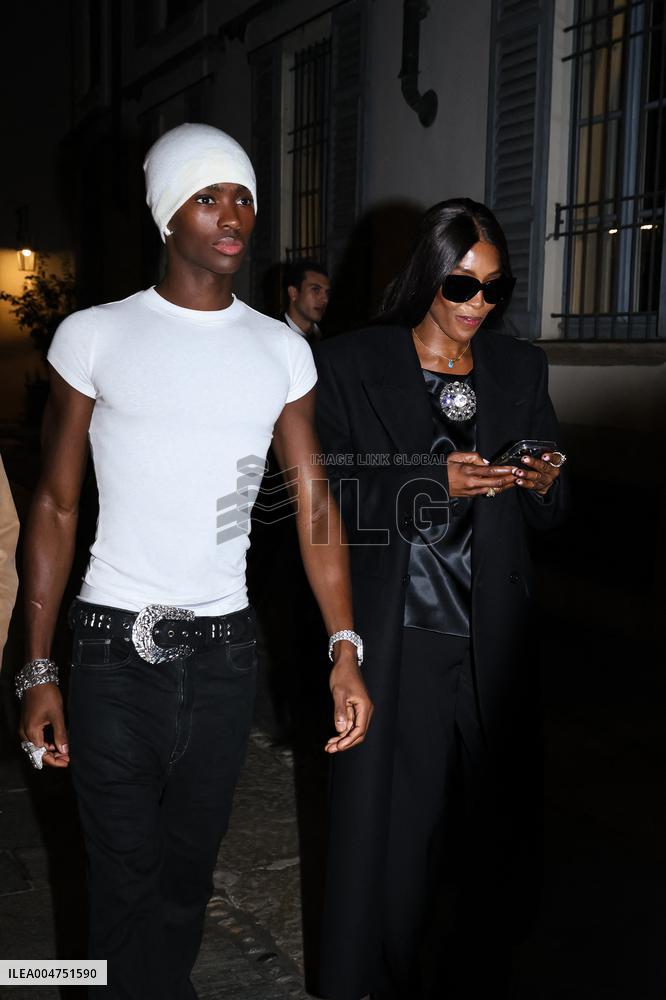 MFW - Naomi Campbell Arrives At EE72 Magazine Launch Party