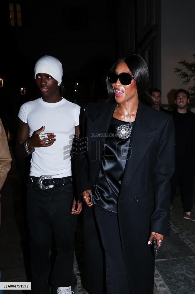 MFW - Naomi Campbell Arrives At EE72 Magazine Launch Party