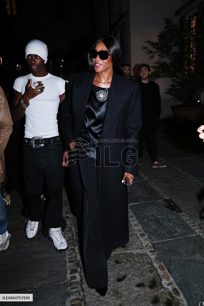 MFW - Naomi Campbell Arrives At EE72 Magazine Launch Party
