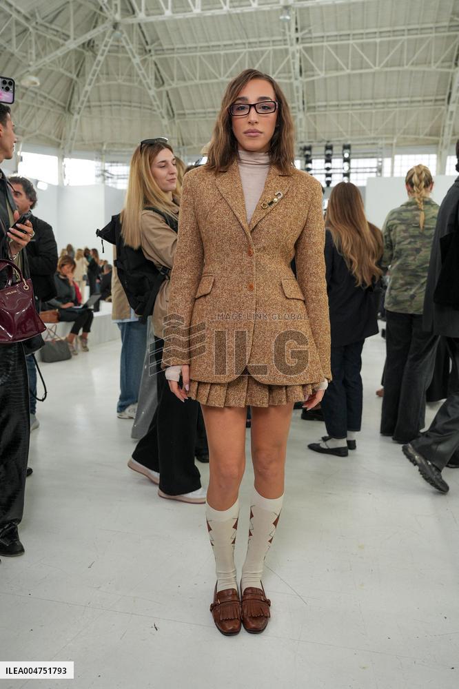 MFW - Guests At Ermanno Scervino Fashion Show