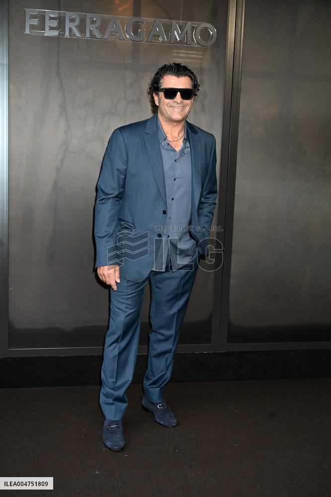 MFW - Guests At Ferragamo Fashion Show