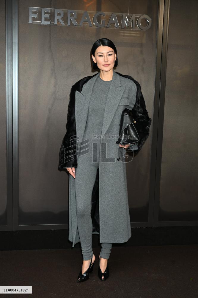 MFW - Guests At Ferragamo Fashion Show