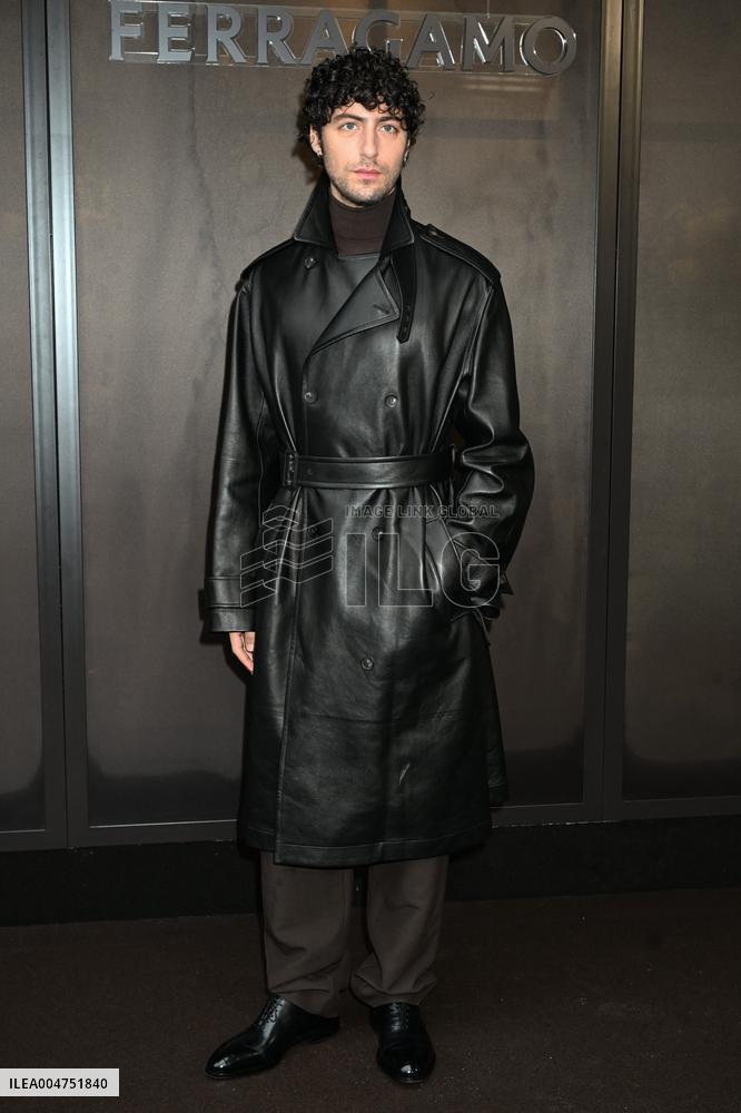 MFW - Guests At Ferragamo Fashion Show