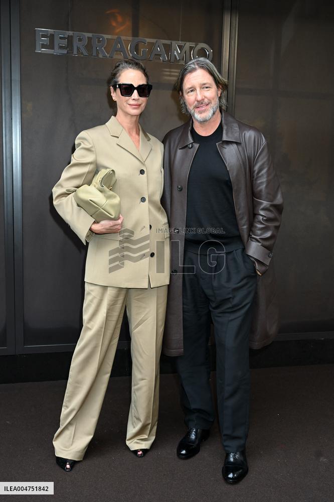 MFW - Guests At Ferragamo Fashion Show