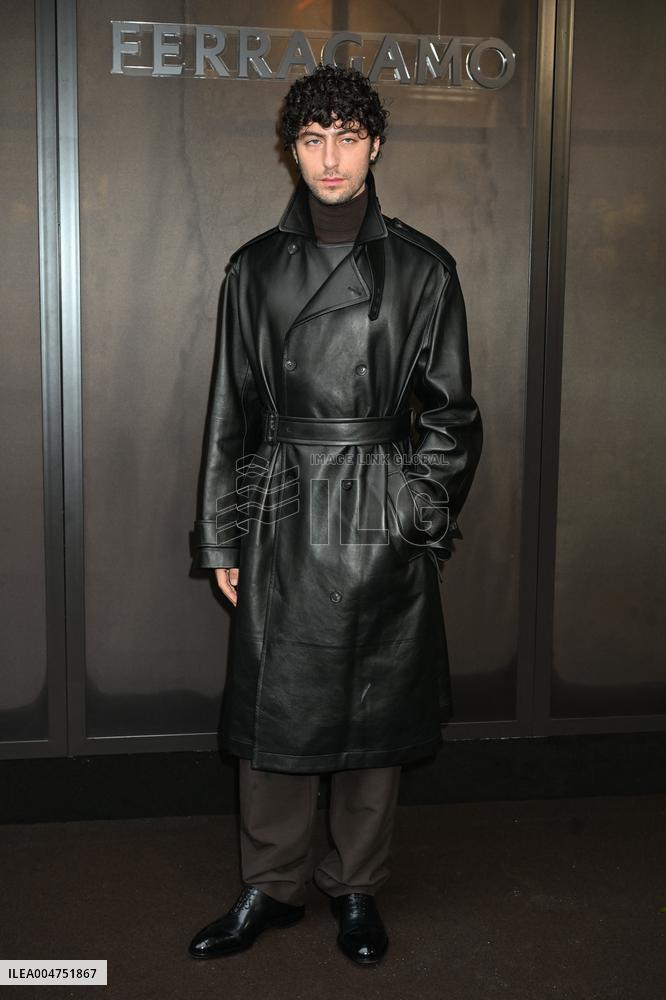 MFW - Guests At Ferragamo Fashion Show