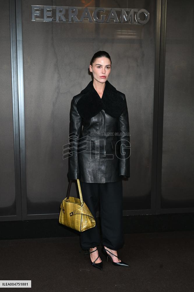 MFW - Guests At Ferragamo Fashion Show