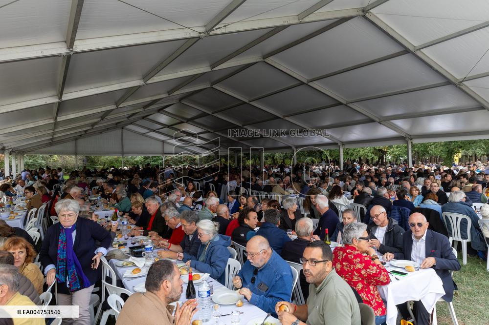Left-Wing Meetings In Bram - France