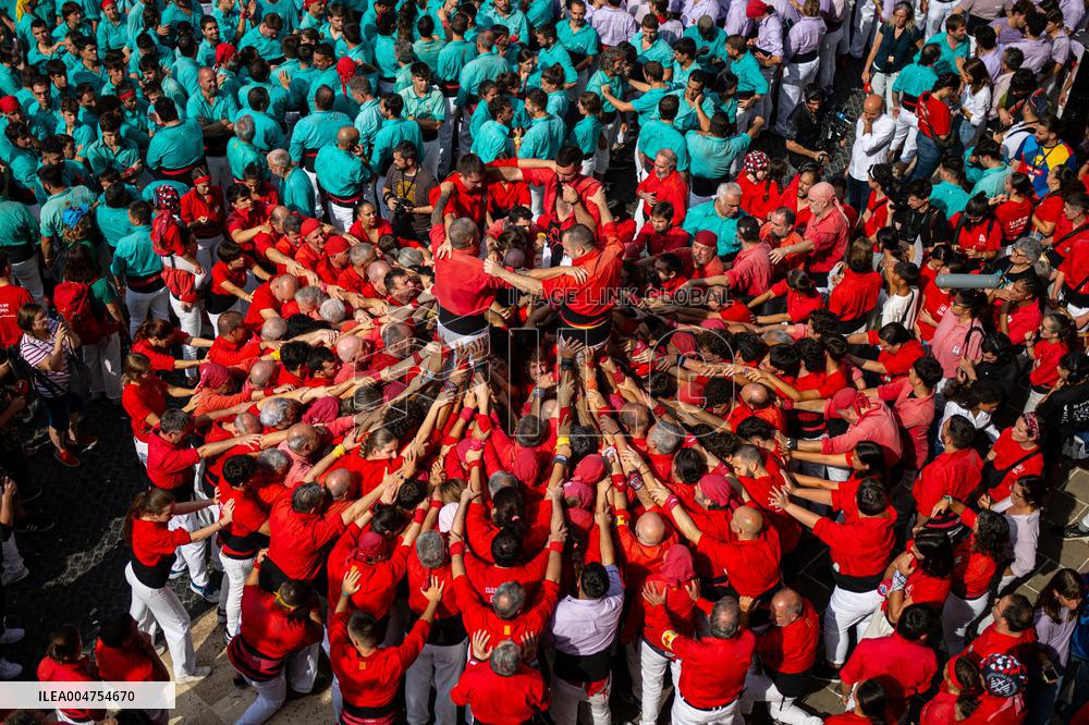 The Castellers day of La Merce Celebrations - Barcelona
