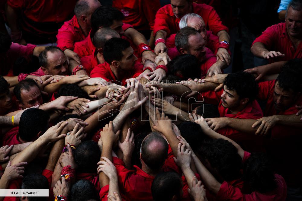 The Castellers day of La Merce Celebrations - Barcelona